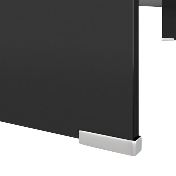 vidaXL Βάση Τηλεόρασης/Οθόνης Μαύρη 100 x 30 x 13 εκ. Γυάλινη