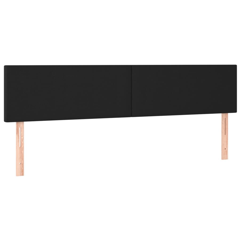 vidaXL Κεφαλάρια Κρεβατιού 2 τεμ.Μαύρα80 x 5 x 78/88 εκ.ΣυνθετικόΔέρμα