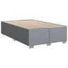 vidaXL Κρεβάτι Boxspring με Στρώμα Ανοιχτό Γκρι 120x200 εκ. Υφασμάτινο