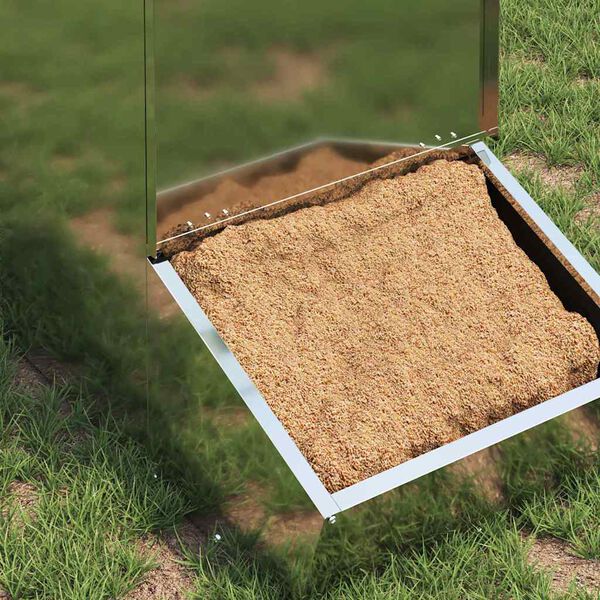 vidaXL Ταΐστρα Γουρουνιών Ασημί 55 x 51 x 91.5 εκ.