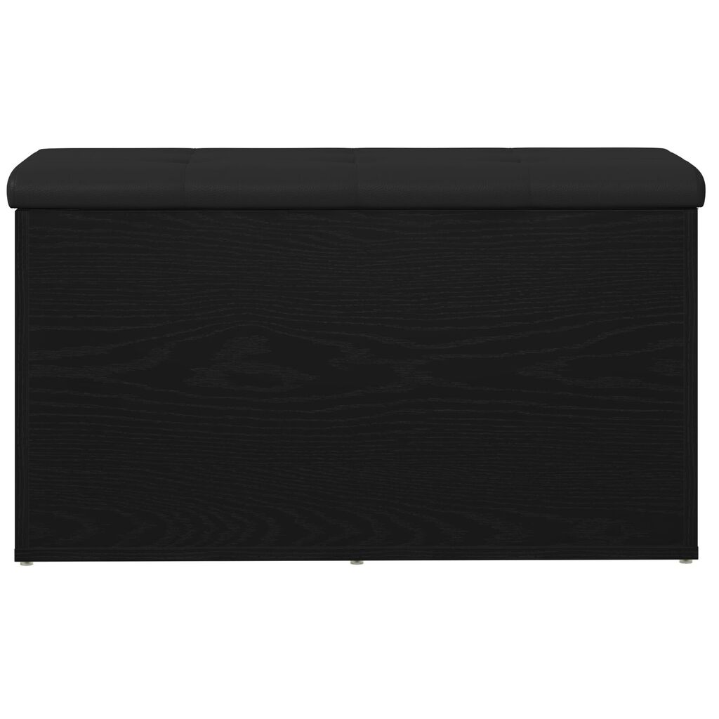 vidaXL Παγκάκι Αποθήκευσης Μαύρο Δρυς 80x40x45 εκ. Μηχανικά Κατασκευασμένο Ξύλο