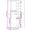 vidaXL Γραφείο artisan δρυς 80 x 39 x 178 εκ Επεξεργασμένο ξύλο