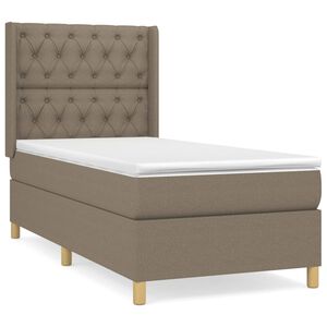 vidaXL &Kappa;&rho;&epsilon;&beta;ά&tau;&iota; Boxspring &mu;&epsilon; &Sigma;&tau;&rho;ώ&mu;&alpha; Taupe 80x200 &epsilon;&kappa;. &Upsilon;&phi;&alpha;&sigma;&mu;ά&tau;&iota;&nu;&omicron;