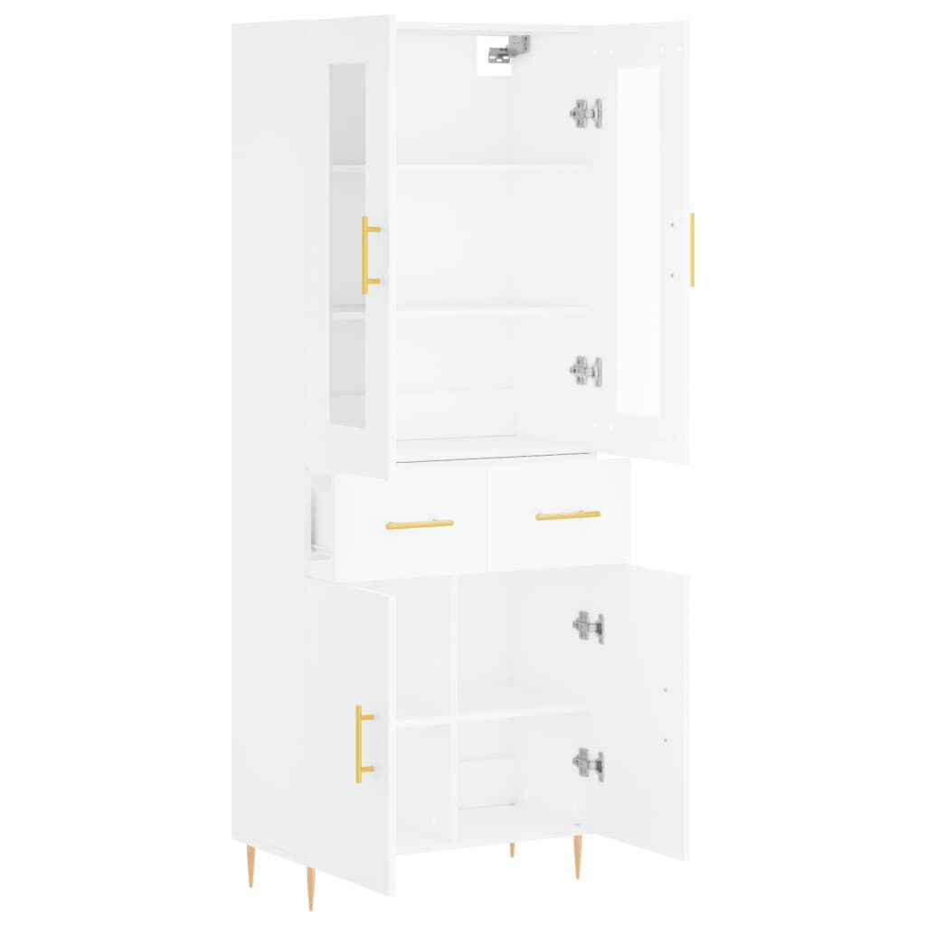 vidaXL Ντουλάπι Λευκό 69,5x34x180 εκ. από Επεξεργασμένο Ξύλο