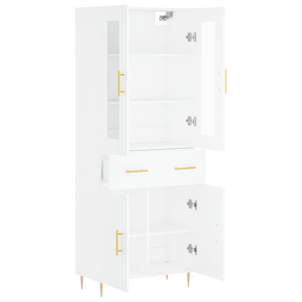vidaXL Ντουλάπι Λευκό 69,5x34x180 εκ. από Επεξεργασμένο Ξύλο