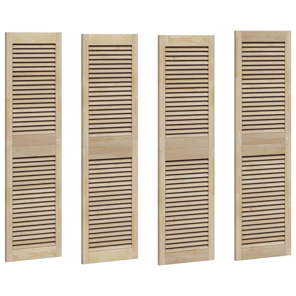 vidaXL Πόρτες Ντουλάπας με πόρτα 4 pcs Καφέ 140.5 x 39.5 x 2.1 εκ