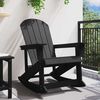 vidaXL Καθιστική Καρέκλα Ροκ Adirondack Μαύρο 73.5 x 92 x 90εκ HDPE