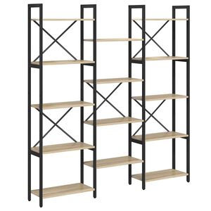 vidaXL &Rho;ά&phi;&iota; &Beta;&iota;&beta;&lambda;ί&omega;&nu; 156 x 25 x 167 &epsilon;&kappa;. &Epsilon;&pi;&epsilon;&xi;&epsilon;&rho;&gamma;&alpha;&sigma;&mu;έ&nu;&omicron; &Xi;ύ&lambda;&omicron; &Delta;&rho;ύ&sigmaf; Sonoma