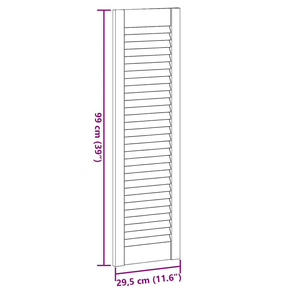 vidaXL Πορτάκια με Περσίδες 4 Τεμ. 99x29,5 εκ. από Μασίφ Ξύλο Πεύκου