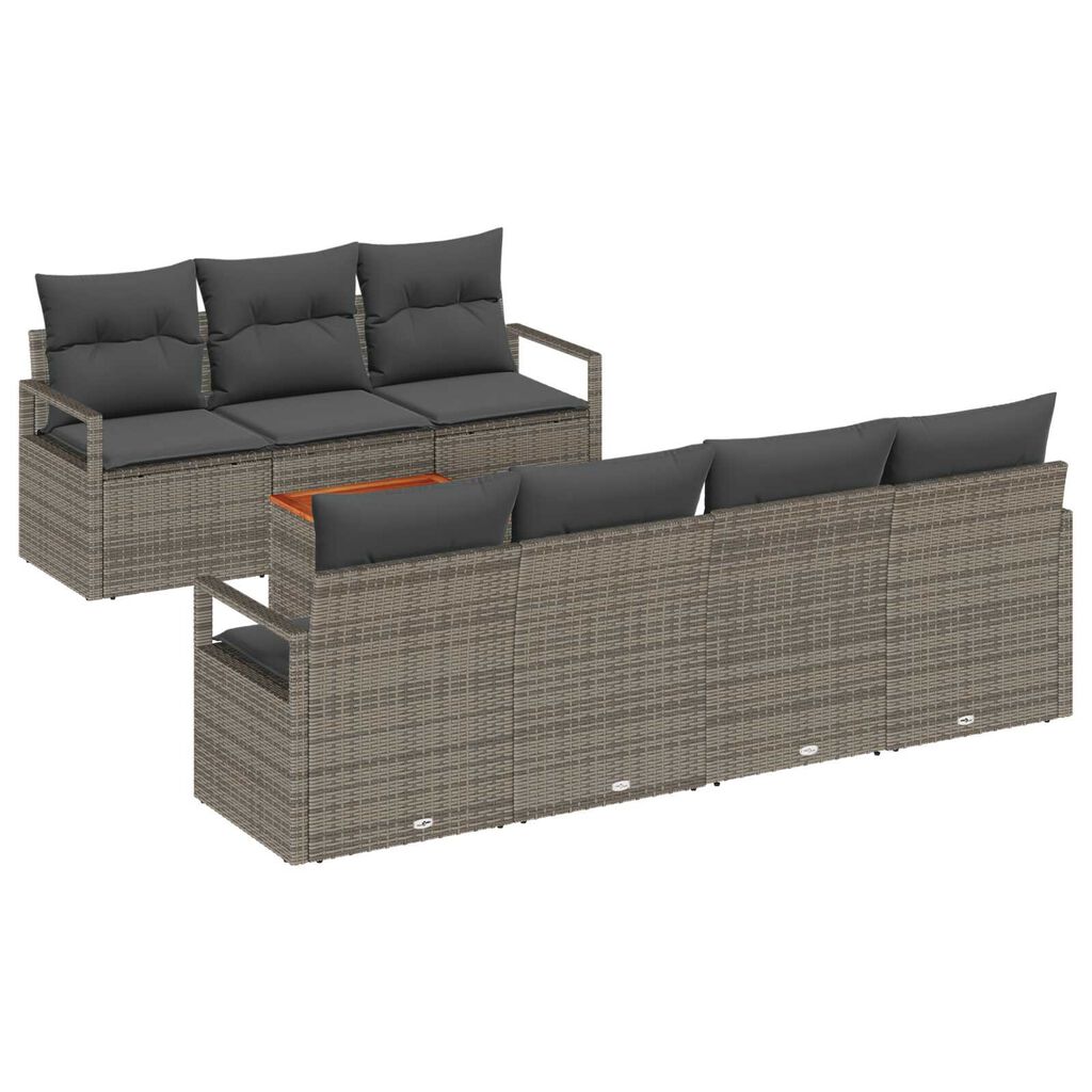 vidaXL Σετ Καναπέ Κήπου 7 pcs Γκρι