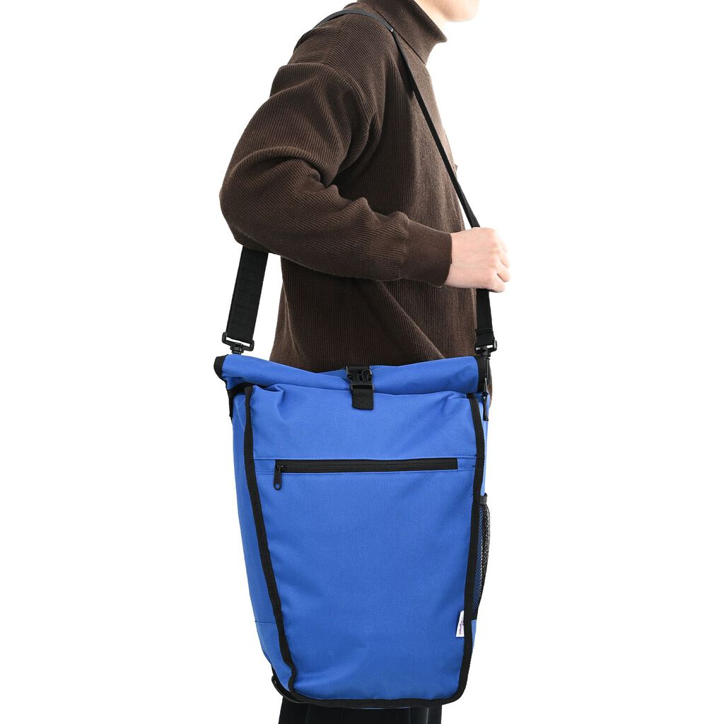 vidaXL Τσάντα Ποδηλάτου για Ράγες Pannier 20 L Μπλε 34x16x59 εκ.