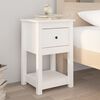 vidaXL Κομοδίνα 2 τεμ. Λευκό 40 x 35 x 61,5 εκ. από Μασίφ Ξύλο Πεύκου