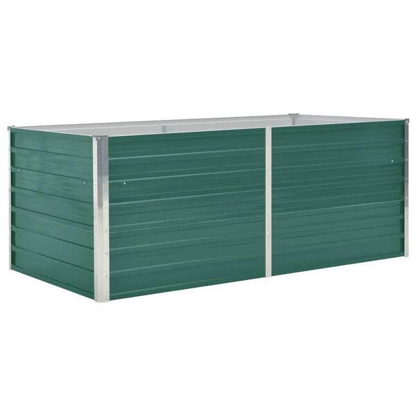 vidaXL Ζαρντινιέρα Ψηλή Πράσινη 160x80x45 εκ. Γαλβανισμένος Χάλυβας