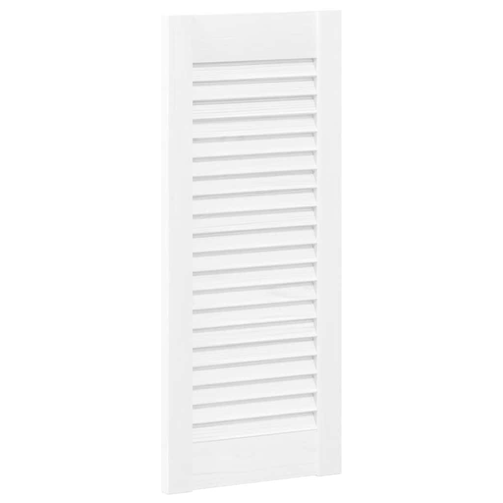 vidaXL Πόρτες ντουλαπιών Louvred Design 2 τεμάχια Λευκό 61,5x29,5 cm