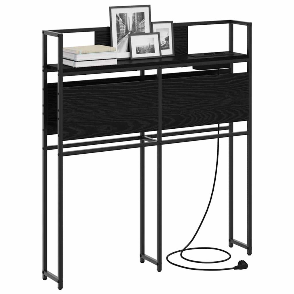 vidaXL Κεφαλάρι Αποθήκης Μαύρη δρυς 75 cm Επεξεργασμένο ξύλο