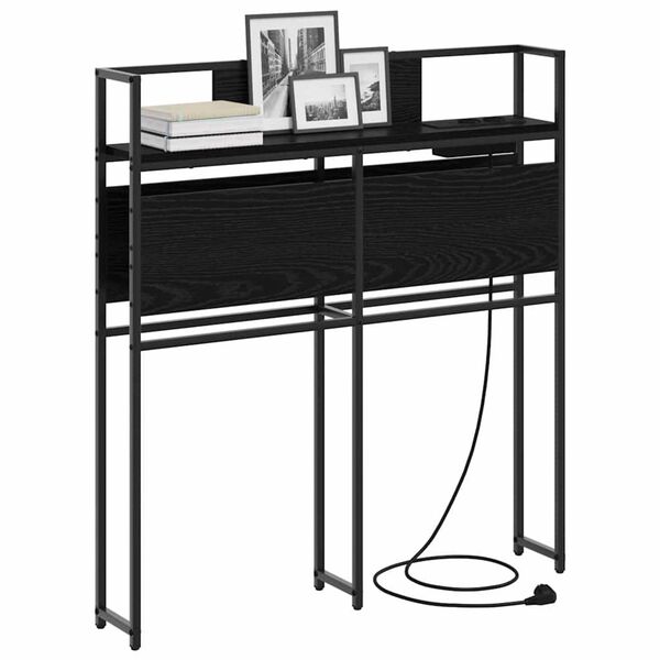 vidaXL Κεφαλάρι Αποθήκης Μαύρη δρυς 75 cm Επεξεργασμένο ξύλο