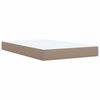 vidaXL Κρεβάτι Boxspring με Στρώμα Καπουτσίνο 120x190εκ.από Συνθ.Δέρμα