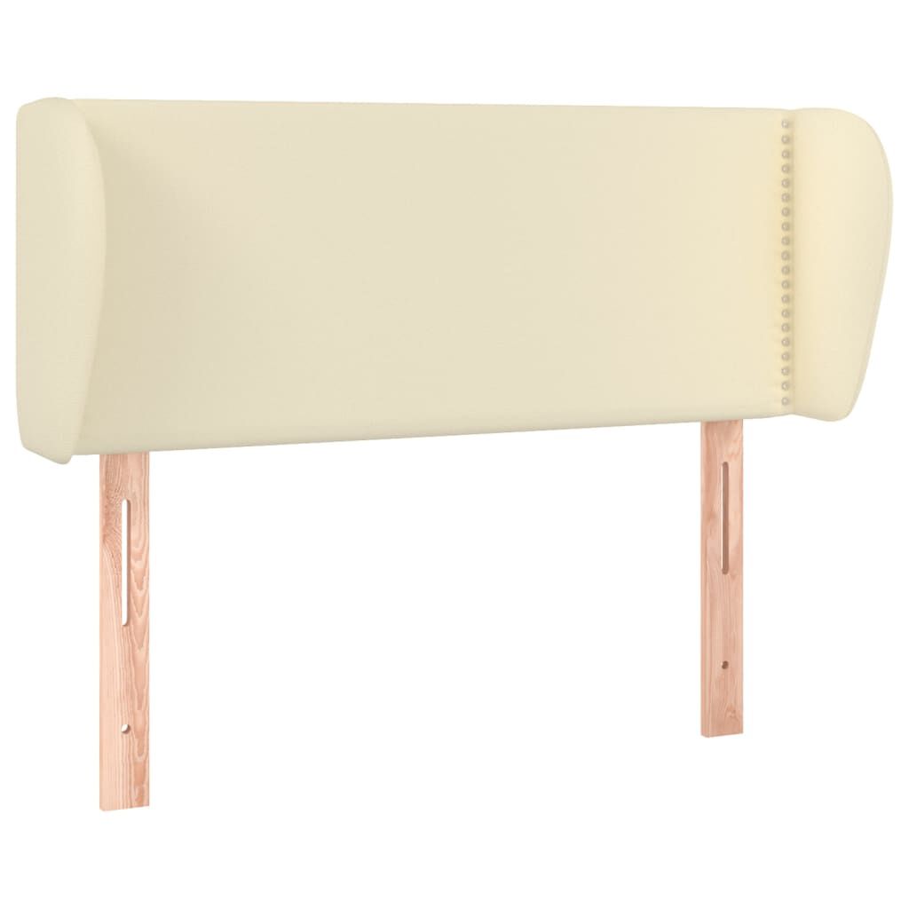 vidaXL Κεφαλάρι με Πτερύγια Κρεμ 103x23x78/88 εκ. Συνθετικό Δέρμα