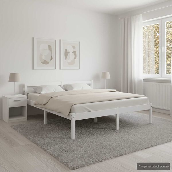 vidaXL &Pi;&lambda;&alpha;ί&sigma;&iota;&omicron; &Kappa;&rho;&epsilon;&beta;&alpha;&tau;&iota;&omicron;ύ &Lambda;&epsilon;&upsilon;&kappa;ό 160 x 200 &epsilon;&kappa;. &alpha;&pi;ό &Mu;&alpha;&sigma;ί&phi; &Xi;ύ&lambda;&omicron; &Pi;&epsilon;ύ&kappa;&omicron;&upsilon;