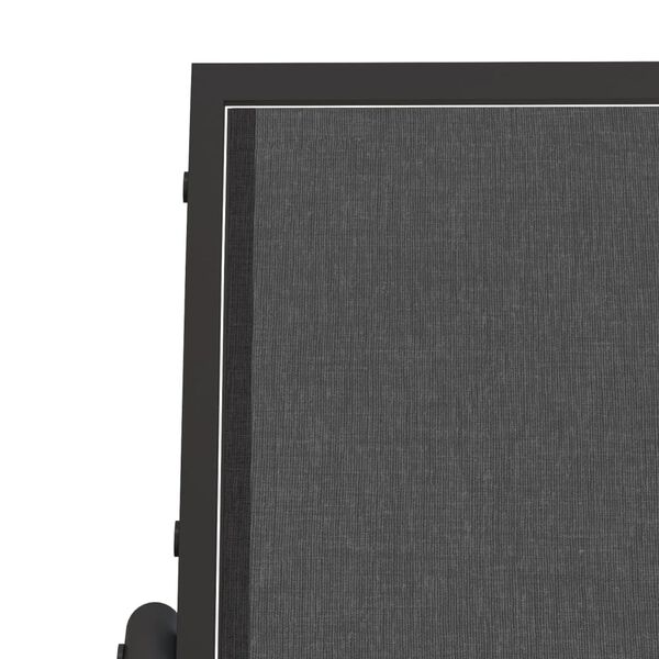 vidaXL Παγκάκι Κήπου Κουνιστό Μαύρο 120,5x76x86,5 εκ. Textilene/Ατσάλι