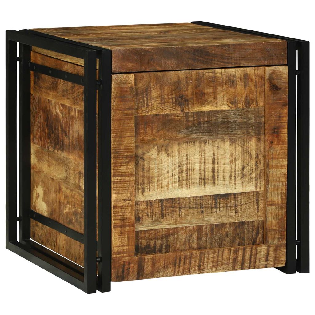 vidaXL Κουτί αποθήκευσης 50 x 50 x 50 cm ακατέργαστο ξύλο μάνγκο