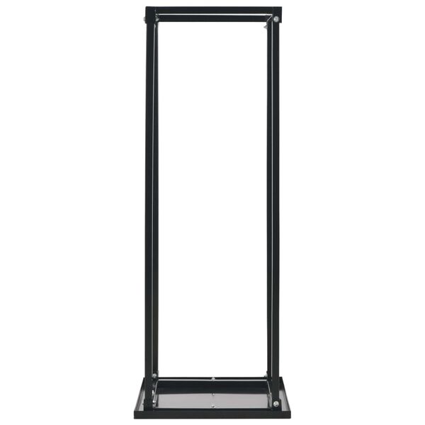 vidaXL Ράφι Καυσόξυλων με Βάση Μαύρο 37 x 37 x 113 εκ. Ατσάλινο