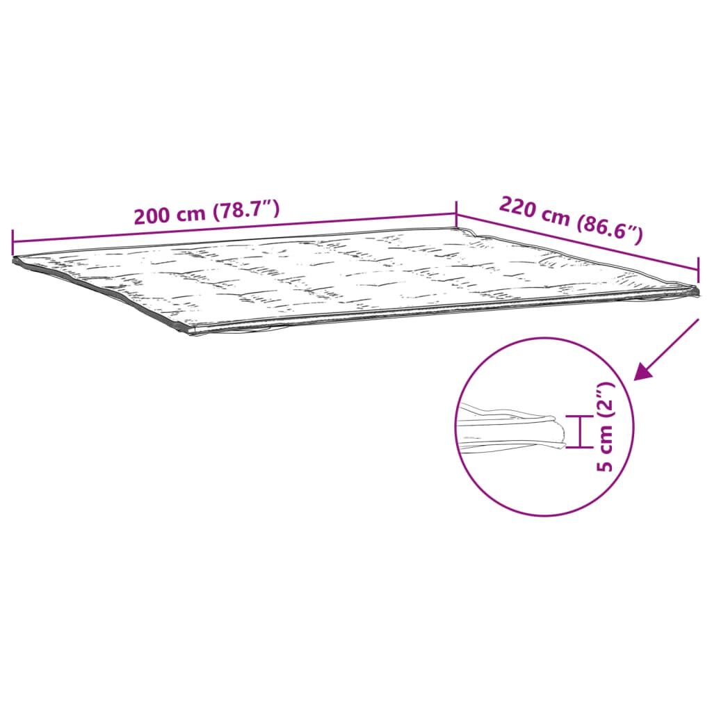 vidaXL Προστατευτικό στρώματος Λευκό 200x220 εκ.