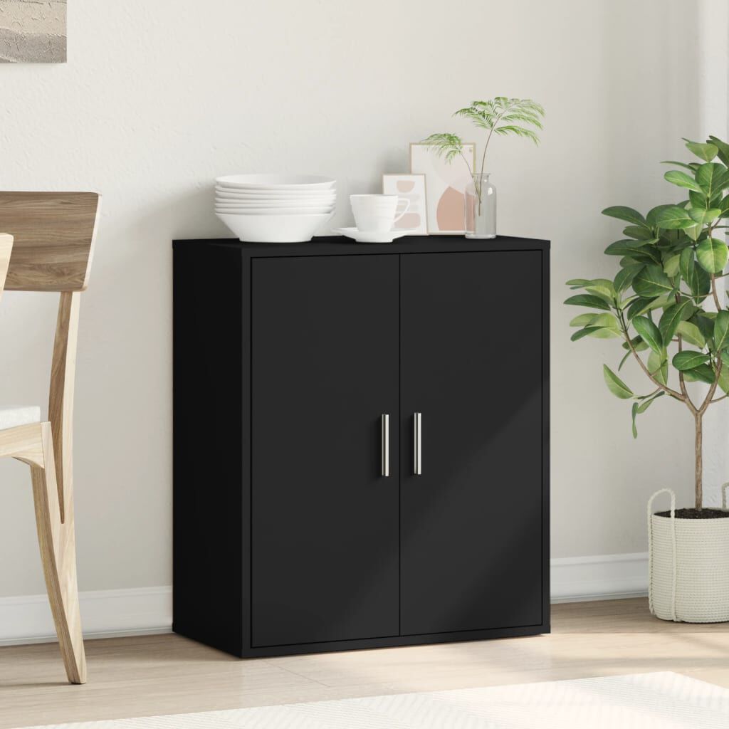 vidaXL Ραφιέρα Μαύρη 79 x 38 x 80 εκ. από Επεξεργασμένο Ξύλο