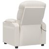 vidaXL Πολυθρόνα Μασάζ Ηλεκτρική Κρεμ από Συνθετικό Δέρμα