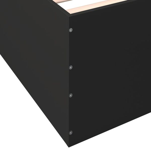 vidaXL Πλαίσιο Κρεβατιού Μαύρο 160 x 200 εκ. από Επεξεργασμένο Ξύλο