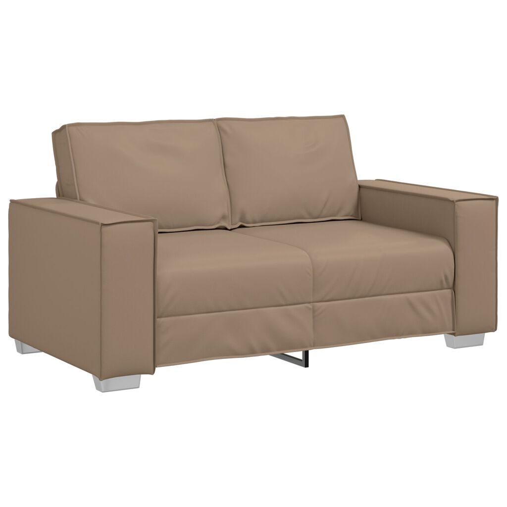 vidaXL Καναπές Loveseat Καφέ 120 εκ από Συνθετικό Δέρμα