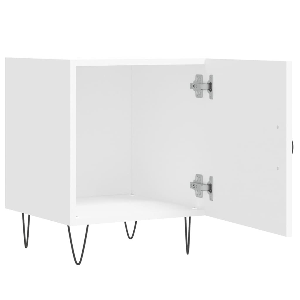 vidaXL Κομοδίνα 2 τεμ. Λευκά 40 x 40 x 50 εκ. από Επεξεργασμένο Ξύλο