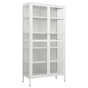 vidaXL &Nu;&tau;&omicron;&upsilon;&lambda;ά&pi;&alpha; &Beta;&iota;&tau;&rho;ί&nu;&alpha;&sigmaf; &Lambda;&epsilon;&upsilon;&kappa;ή 90 x 40 x 180 &epsilon;&kappa;. &Alpha;&tau;&sigma;ά&lambda;&iota; / &Psi;&eta;&mu;έ&nu;&omicron; &Gamma;&upsilon;&alpha;&lambda;ί