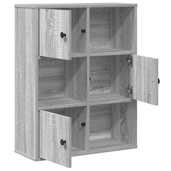 vidaXL Βιβλιοθήκη Γκρι Sonoma 60x24x76,5 εκ. από Επεξεργασμένο Ξύλο