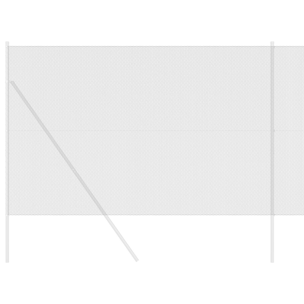 vidaXL Hexagon Fence Γκρι 1.5x50 μ Ατσάλι