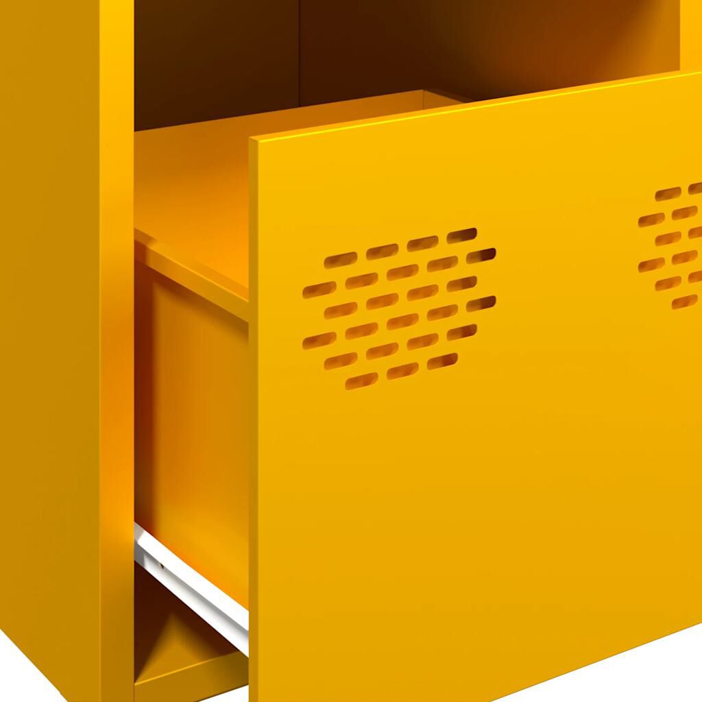 vidaXL Ντουλάπι Μουσταρδί 39x35x103,5 εκ. από Ατσάλι