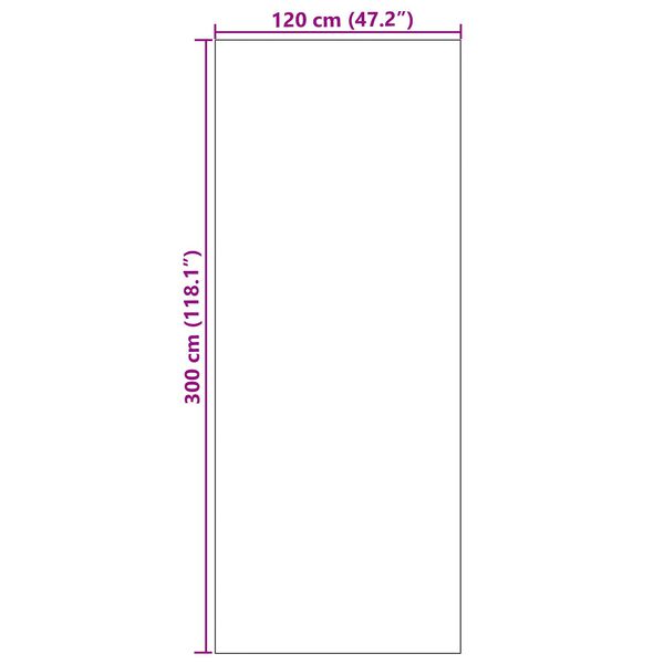 vidaXL Πόρτα Μαύρη Πατάκι Πλενόμενο 120x300 εκ