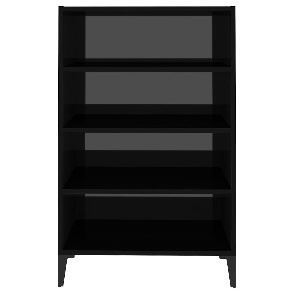 vidaXL Ραφιέρα Γυαλιστερή Μαύρη 57 x 35 x 90 εκ. από Επεξ. Ξύλο