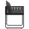 vidaXL Καρέκλες Κήπου 4 pcs Μαύρο και Ανθρακί 50.5 x 53.5 x 63.5 εκ.