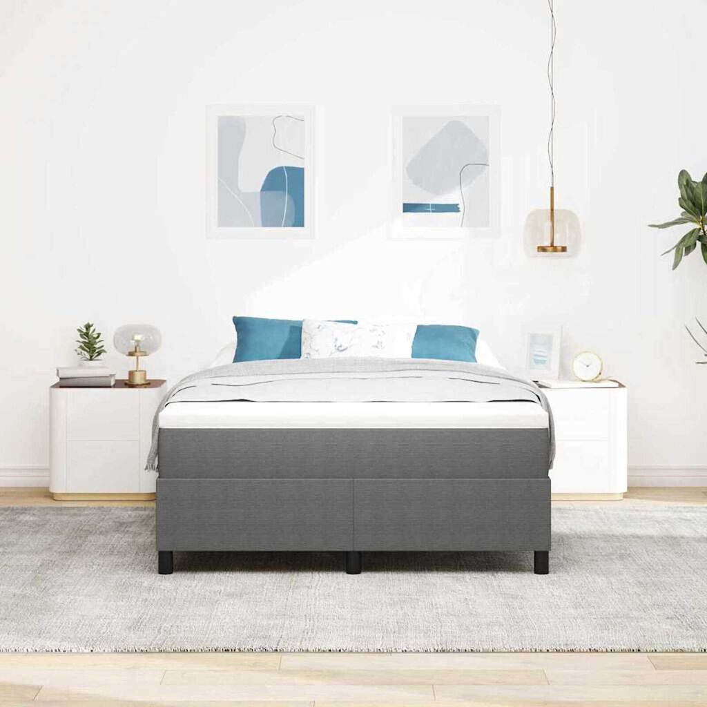 vidaXL Κρεβάτι με ελατήρια Ανοιχτό γκρι 140 x 200 cm Βελούδο