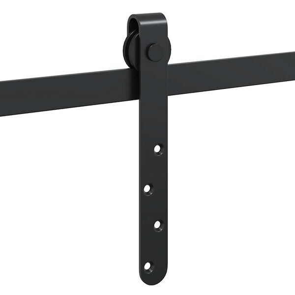 vidaXL Κιτ συρόμενης πόρτας γραφείου 244 cm από ανθρακούχο χάλυβα