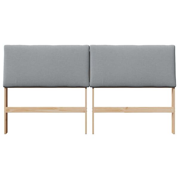 vidaXL Ταπετσαρισμένο κεφαλάρι Ανοιχτό γκρι 180 cm