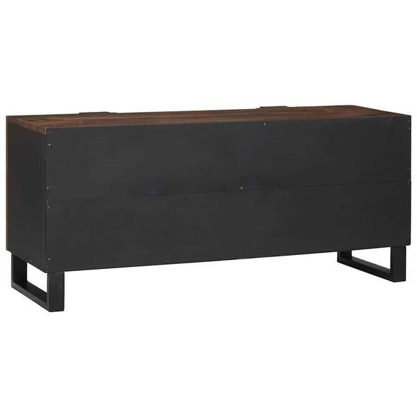 vidaXL Ντουλάπα TV με συρτάρι Καφέ 105 x 33 x 46 εκ Μασίφ ξύλο μάνγκο