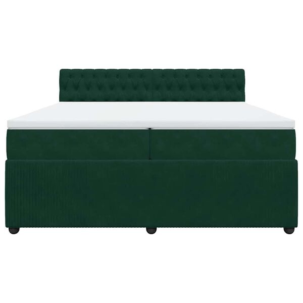 vidaXL &Kappa;&rho;&epsilon;&beta;ά&tau;&iota; Boxspring &mu;&epsilon; &Sigma;&tau;&rho;ώ&mu;&alpha; &Sigma;&kappa;&omicron;ύ&rho;&omicron; &Pi;&rho;ά&sigma;&iota;&nu;&omicron; 200x200&epsilon;&kappa;. &Beta;&epsilon;&lambda;&omicron;ύ&delta;&iota;&nu;&omicron;