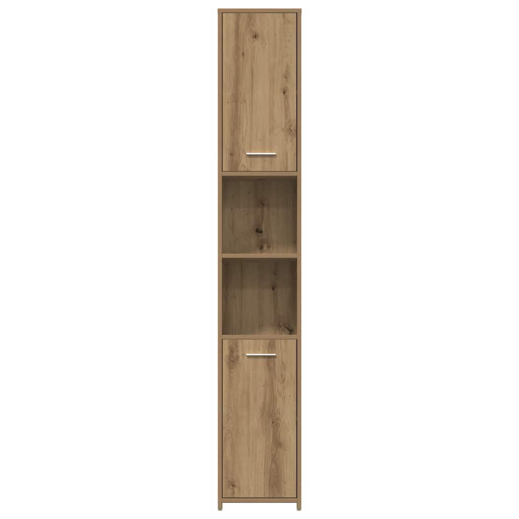 vidaXL Στήλη Μπάνιου Τεχνίτης Δρυς 30x30x183,5 εκ. Επεξεργασμένο Ξύλο