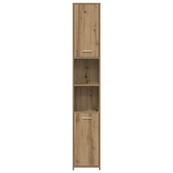 vidaXL Στήλη Μπάνιου Τεχνίτης Δρυς 30x30x183,5 εκ. Επεξεργασμένο Ξύλο