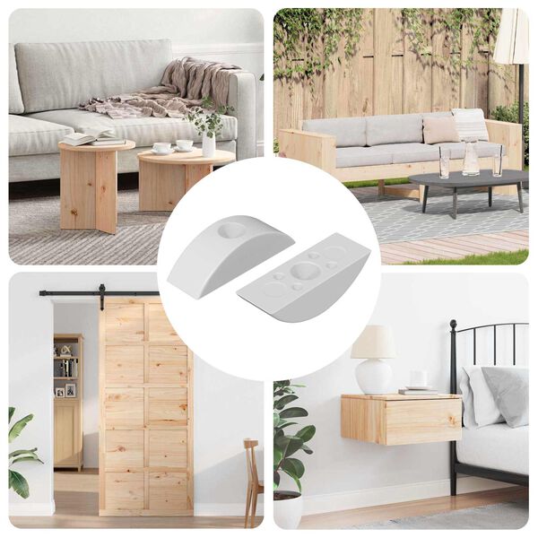 vidaXL &Eta;&mu;&iota;&sigma;έ&lambda;&eta;&nu;&omicron;&sigmaf; &delta;ί&sigma;&kappa;&omicron;&sigmaf; 2 pcs &Lambda;&epsilon;&upsilon;&kappa;ό M6 PP