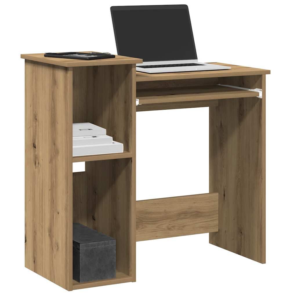 vidaXL Γραφείο με Ράφια Αρτισιανή Δρυς 184x40x78 εκ Επεξεργασμένο Ξύλο
