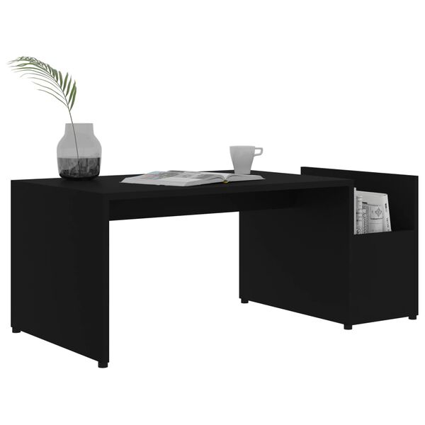 vidaXL Τραπεζάκι Σαλονιού Μαύρο 90 x 45 x 35 εκ. από Επεξ. Ξύλο