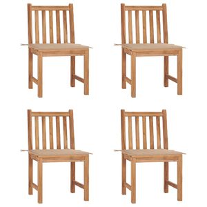 vidaXL &Kappa;&alpha;&rho;έ&kappa;&lambda;&epsilon;&sigmaf; &Kappa;ή&pi;&omicron;&upsilon; 4 &Tau;&epsilon;&mu;&alpha;&chi;ί&omega;&nu; &alpha;&pi;ό &Mu;&alpha;&sigma;ί&phi; &Xi;ύ&lambda;&omicron; Teak &mu;&epsilon; &Mu;&alpha;&xi;&iota;&lambda;ά&rho;&iota;&alpha;